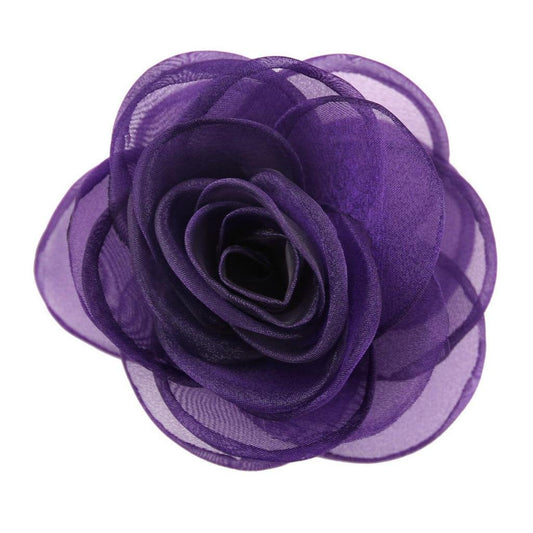 Rose Flower Hairpin Hair Clip Rose Floral Brooches for Women Hair Accessories Wedding (Blue)
