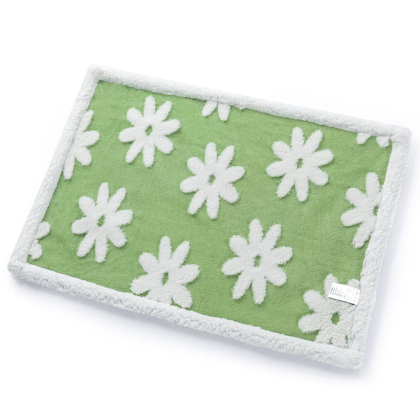 Maidewow Waterproof Pet Blanket,Dog Bed Covers Small Throw for Puppy Cats Stylish Jacquard Pets Couch Sofa Furniture Protection Washable Reversible Covers (Green Flower,XS)