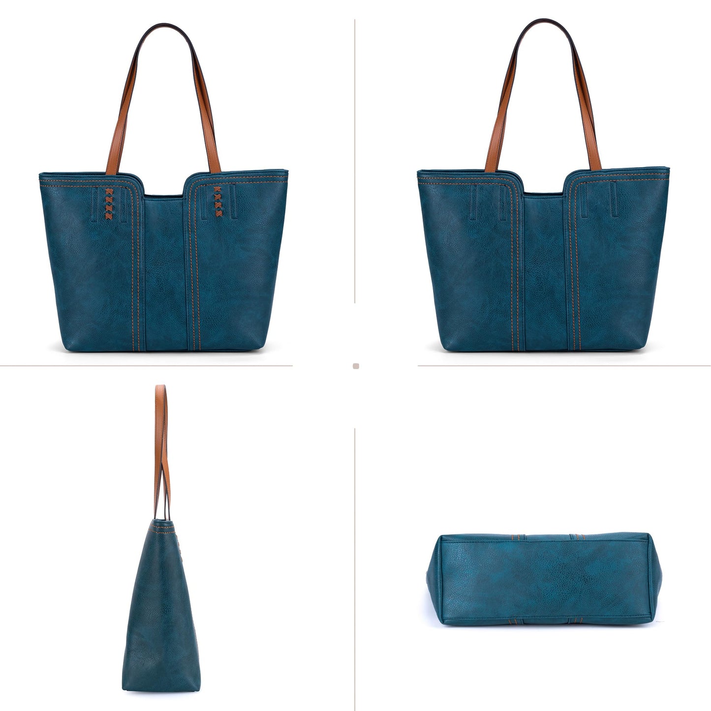 Montana West Tote Bag for Women Top Handle Satchel Purse Oversized Shoulder Handbag Hobo Bags Teal Blue Christmas Gift MWC-118LKB