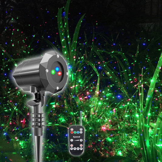 Poeland Christmas Laser Projector Lights Waterproof Outdoor Garden Decorative Lighting with Security Lock 3 Color Red Green Blue