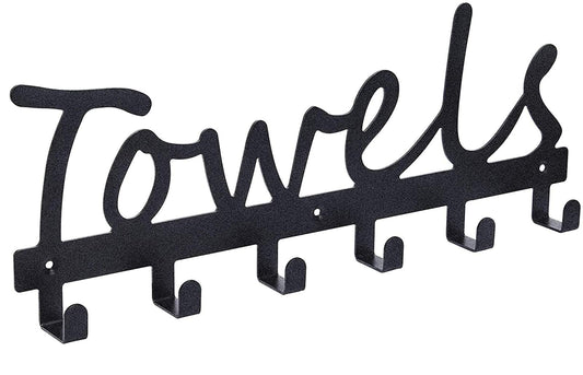 eywlwaar Metal Towel Racks Towel Holder Sandblasted Wall Mount Rustproof and Waterproof for Kitchen Storage Organizer Rack, Bathroom Towels, Robes, Clothing (Style-Towels-3)