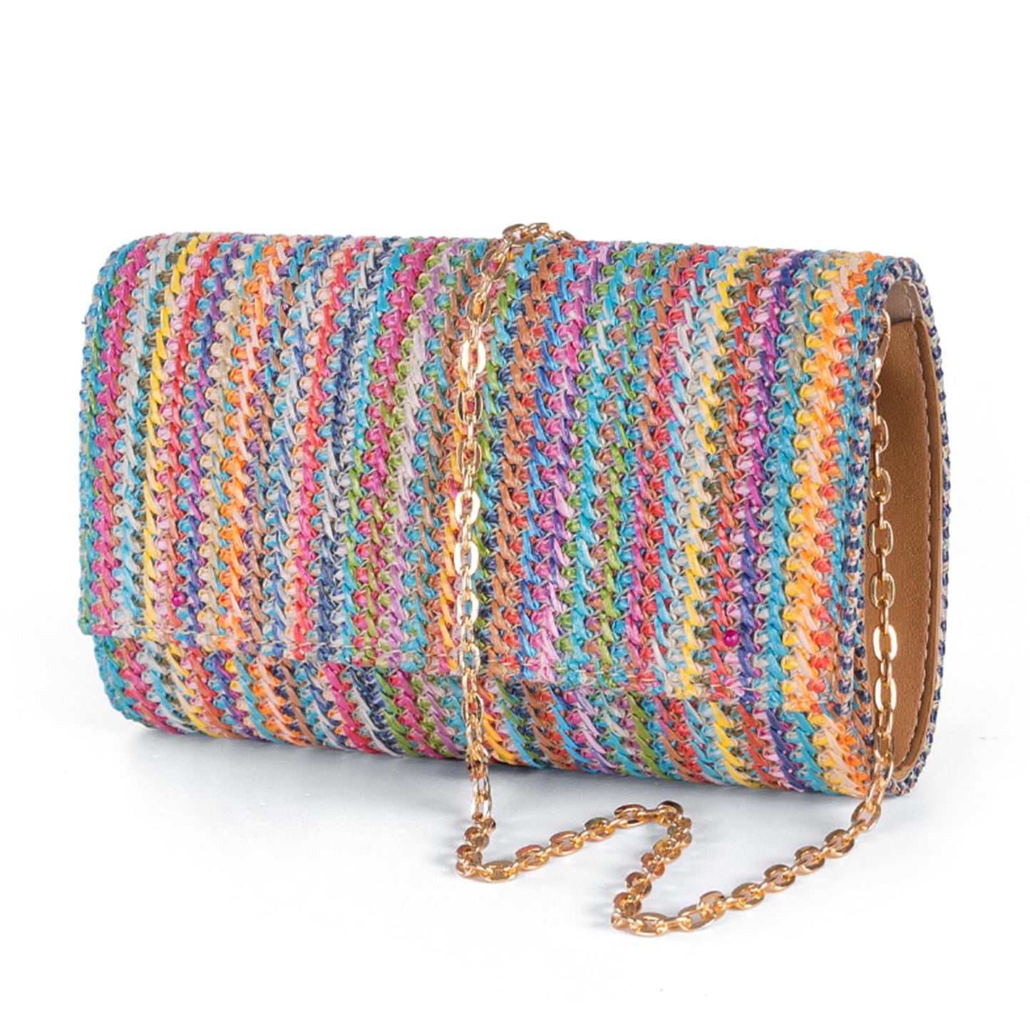 Kseymeir Straw Clutch Purse Shoulder Crossbody Bag Envelope Purse Raffia Handbag for Summer Beach Wedding Travel 2025 Trendy, Colorful