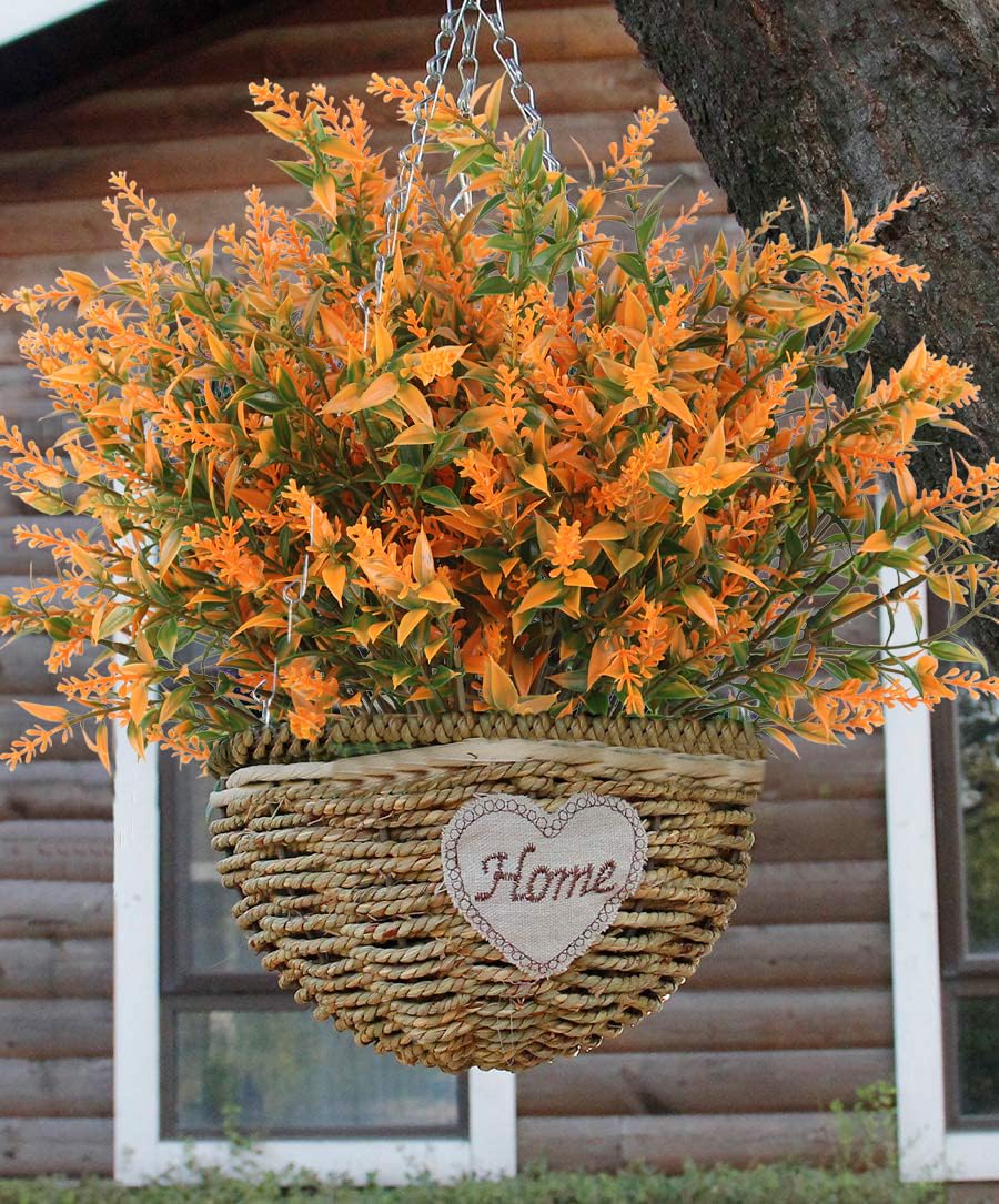 RECUTMS Artificial Flowers for Outdoors Artificial Fall Flowers for Outdoors UV Resistant Artificial Plants Outdoor Artificial Flowers for Outside in Pots(Salmon)