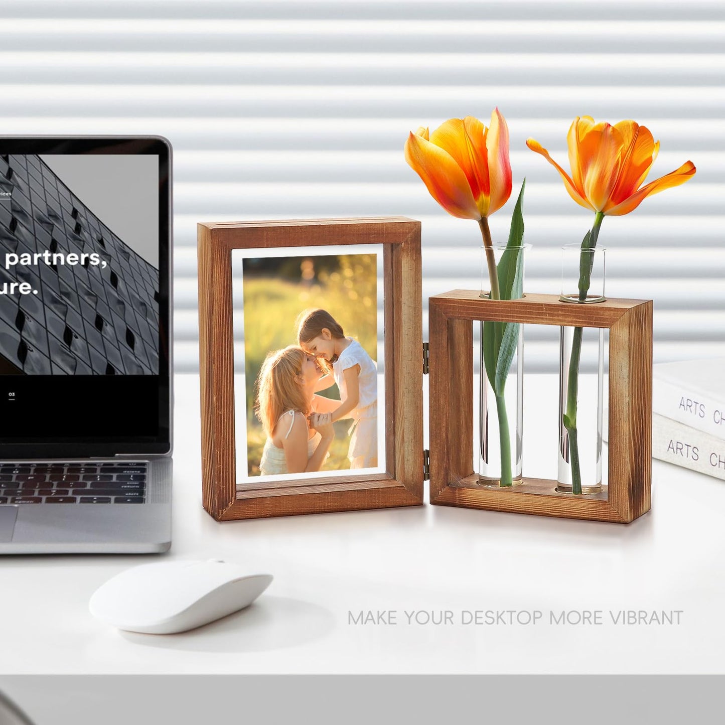 LCFALO Plant Propagation Stations, Propagation Vases for Plants with Photo Frame and Glass Planters Indoor Plant Stand Hydroponic Propagation Stations Tabletop Home Kitchen Office Decor