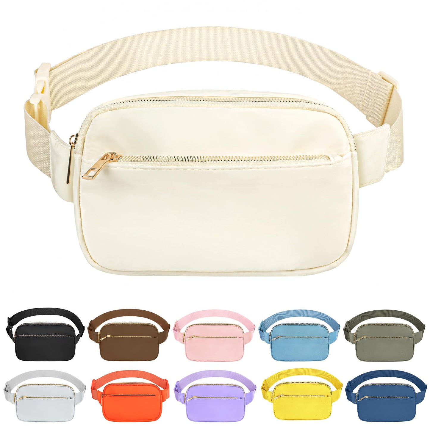 Fanny Pack For Women And Man Crossbody Bag Cross body Bag With Adjustable Strap For Travel Running Hiking Walking Workout Black