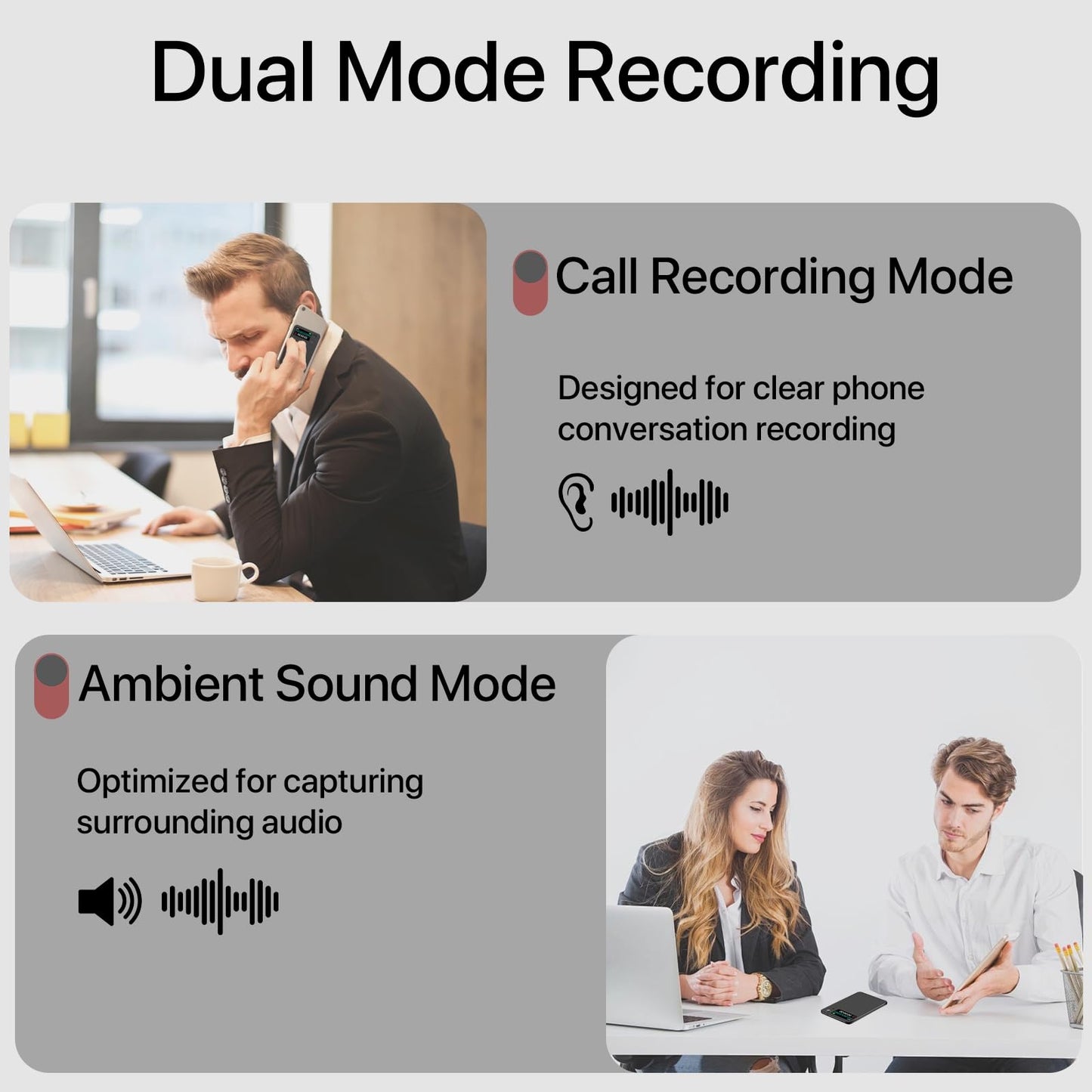 AI Voice Recorder, Transcribe & Summarize by ChatGPT, APP Control, Support 112 Languages, 30H Recording Time, 64GB Memory, Audio Recorder for Lectures, Meetings, Calls