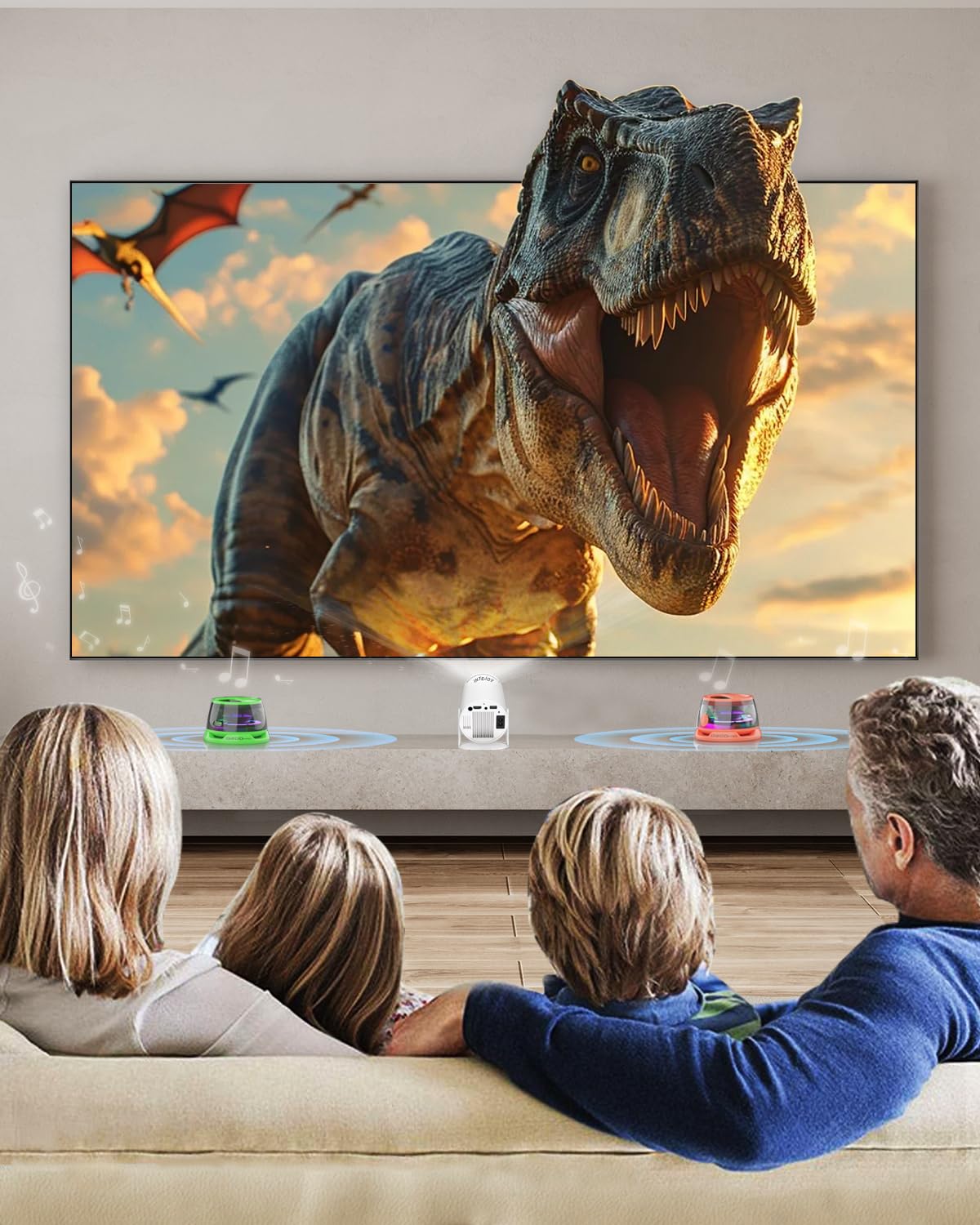 Intejoy Portable Bluetooth Speakers Wireless with RGB Light, Stereo Sound Shower Speaker Bluetooth 5.4 Version, Magnetic Mobile Phone Holder -G200Pro (Green)