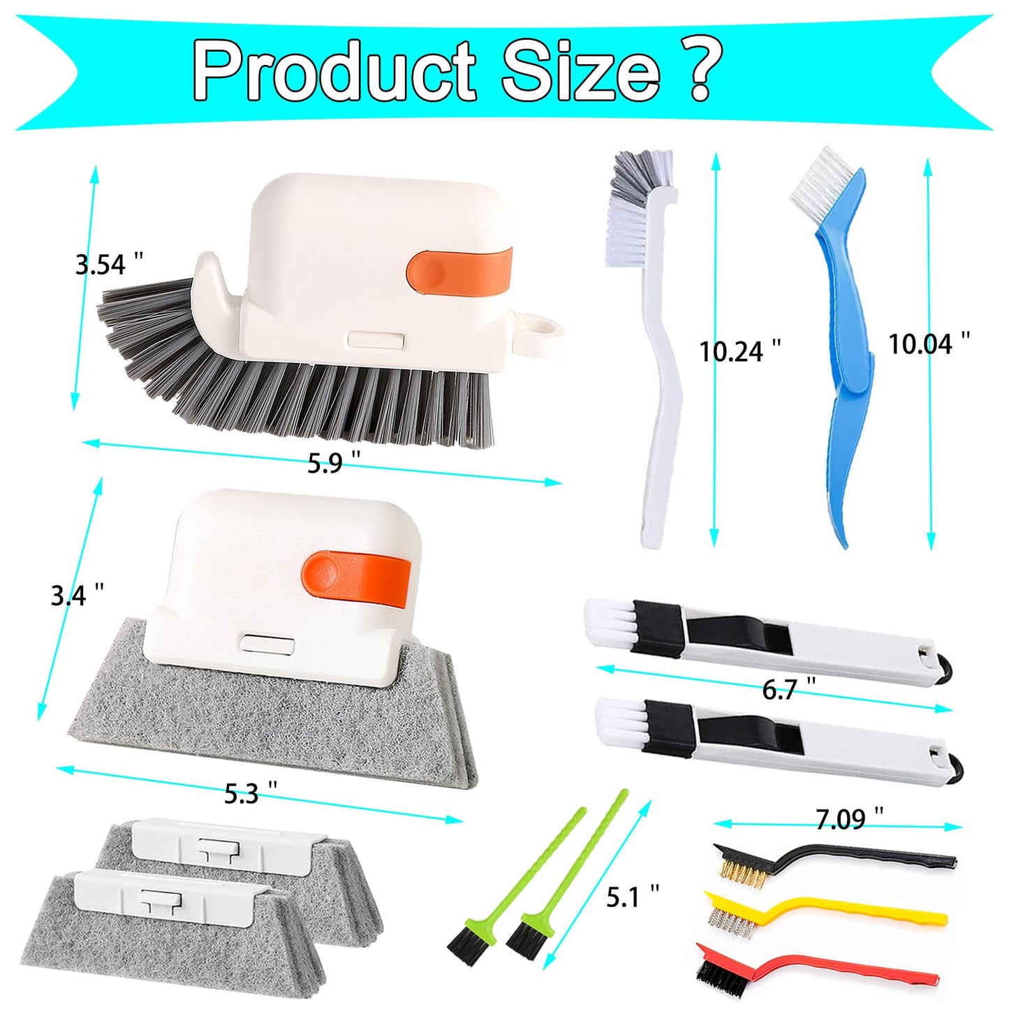 13pcs Window Groove Cleaning Brush Kit, Magic Window Track Cleaner, Crevice Cleaner Brush, Sliding Door Track Cleaner, Gap Cleaning Brush for Sill, Tile Lines, Sliding Door, Keyboard. Small Brush Set.