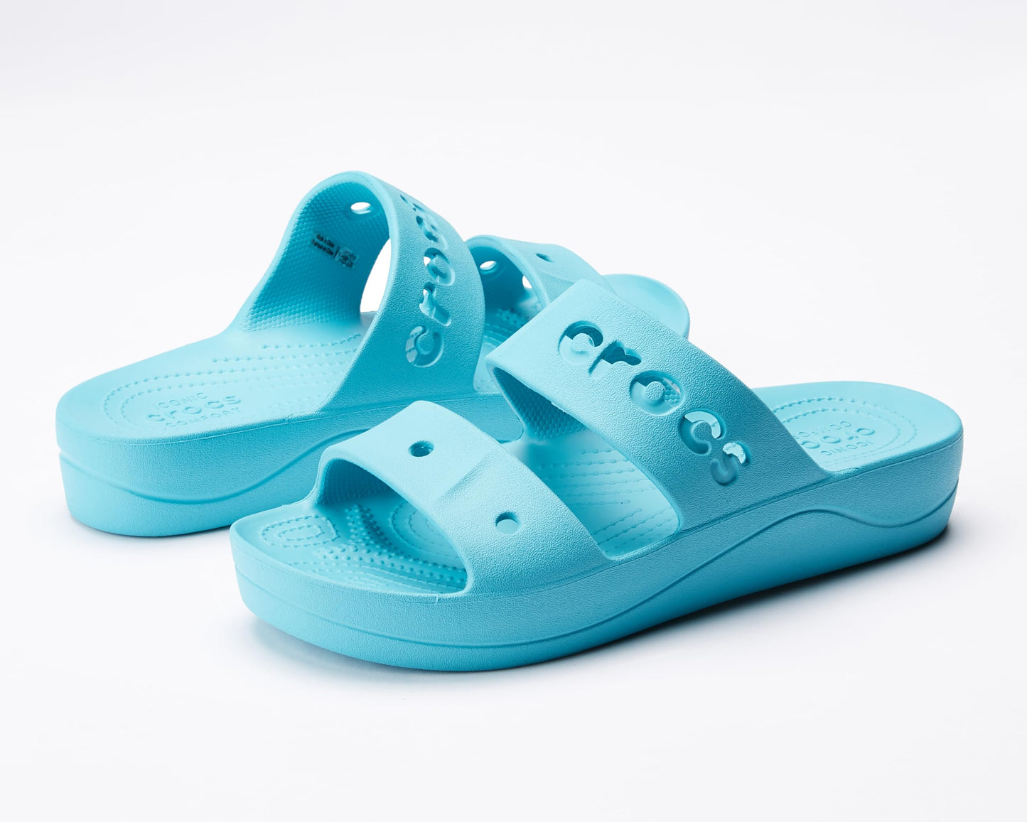 Crocs Women's Baya Platform Sandals | Slides Women, Digital Aqua, 7 Women