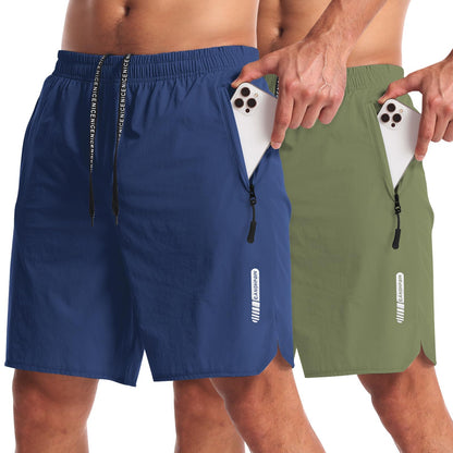 CANGHPGIN 2 Pack Mens Workout Athletic Shorts 7 inch Inseam Quick Dry Hiking Shorts Men Lightweight Sports Gym Shorts Running