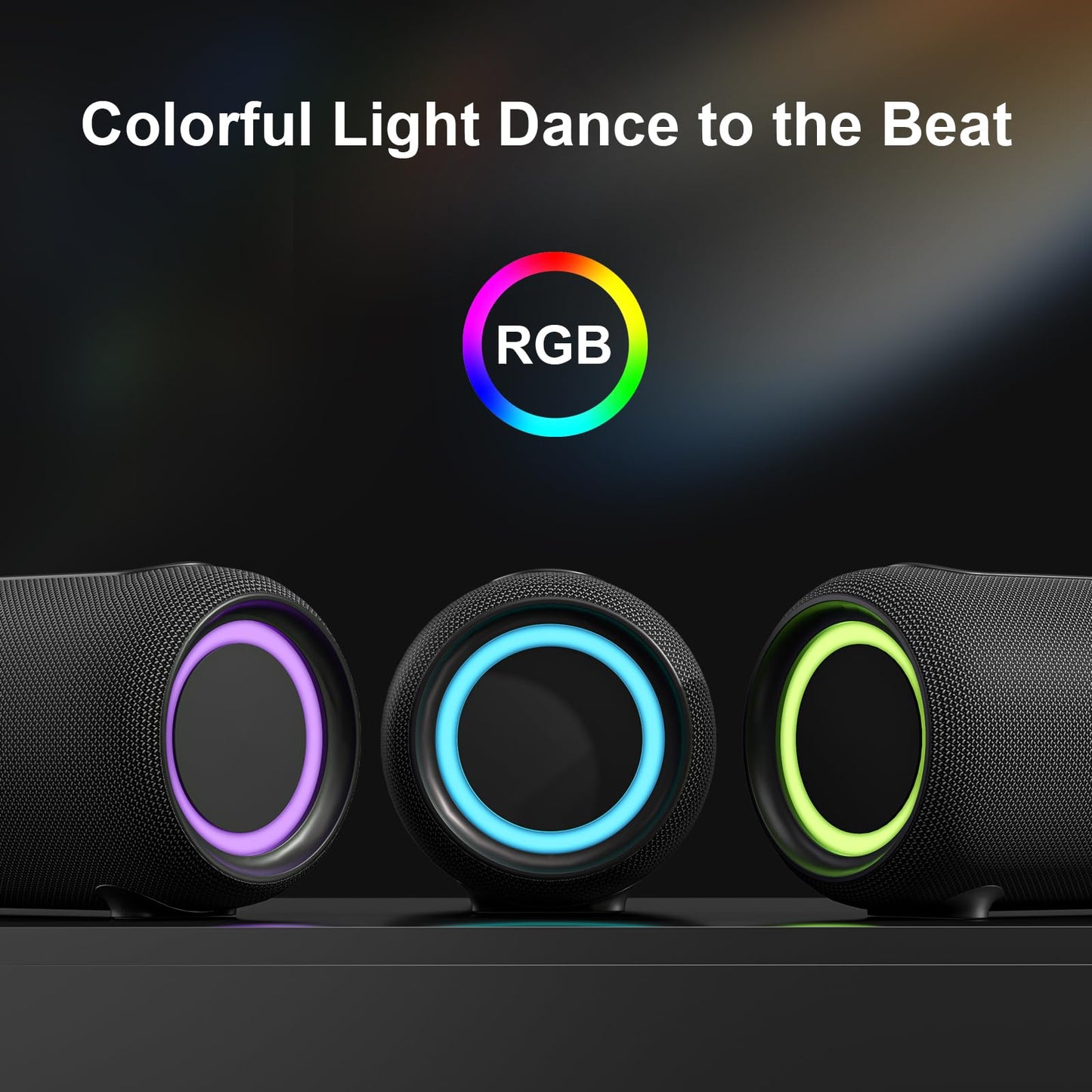 Passau Portable Bluetooth Speakers Loud 40W Peak Stereo Sound, Passive Radiators-Deep Bass, All Day Playtime, Adjustable Strap, BT5.3, IPX5 Wireless Speaker RGB Lights for Indoor Outdoor