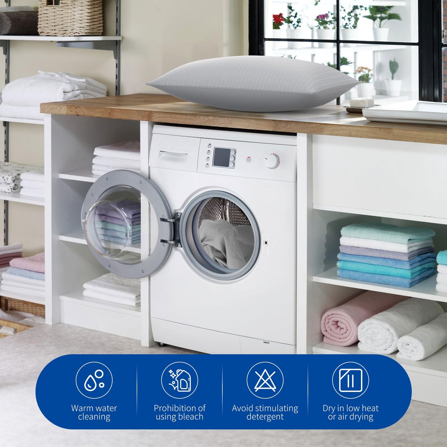 Grounding Pillow Case,Earth Connected Pillowcase,Bedding.Improve Sleep,Reduce Pain.90% Organic Cotton, 10% Silver Fiber (Gray, 30 * 20.5inch)