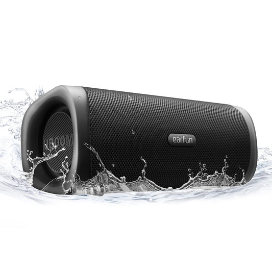 EarFun UBOOM L Bluetooth Speaker, Portable Speaker 28W Loud Stereo Sound, Rich Bass, IP67 Waterproof & Dustproof, Dual Pairing, Built-in Mic, Low Latency, Wireless Speakers for Party, Indoor & Outdoor