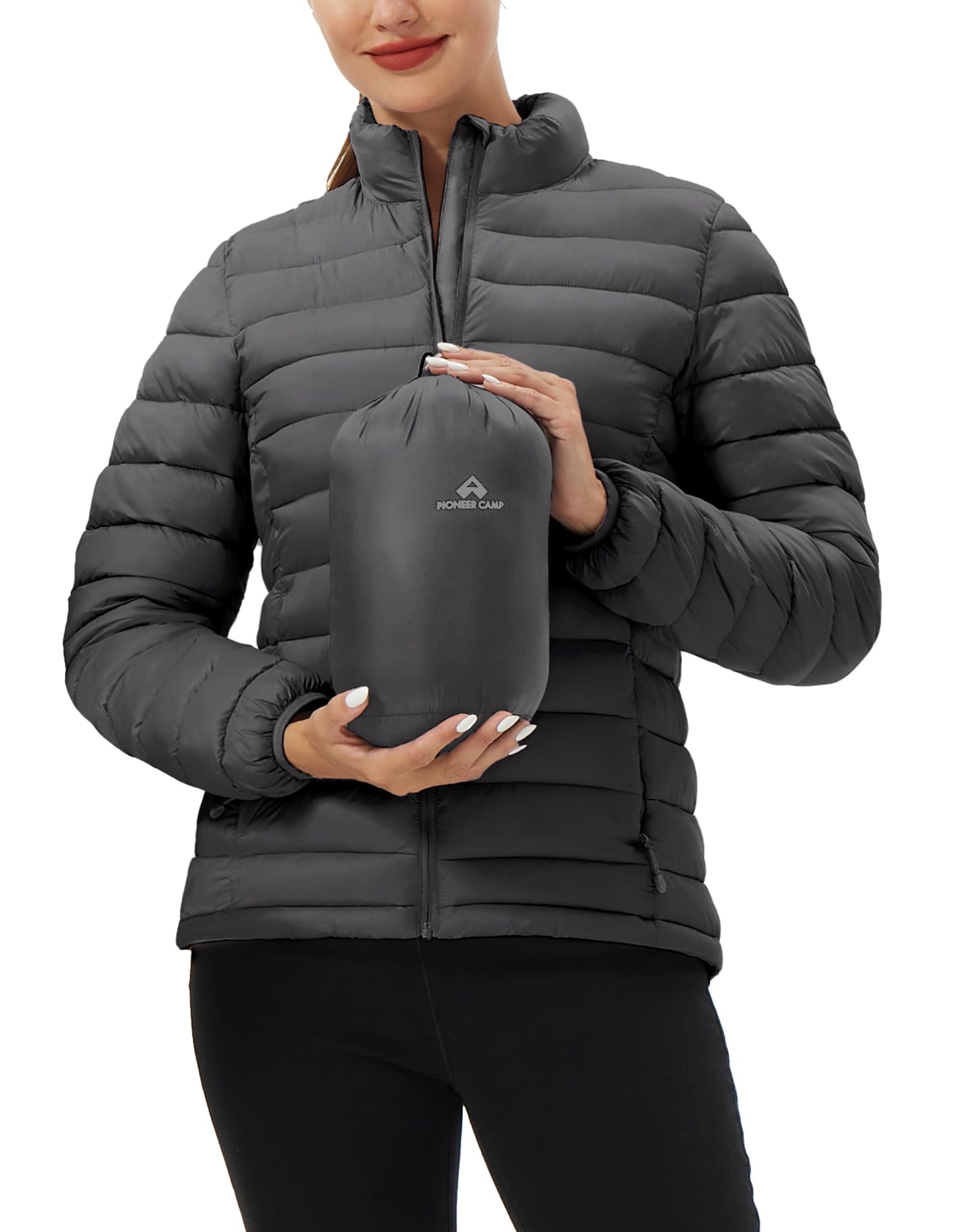Pioneer Camp Women's Packable Puffer Jacket Winter Lightweight Quilted Coat Water-Repellent Insulated Thermal Warm Outerwear