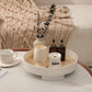 Decorative Tray Coffee Table Tray Round Trays for Home Decor Bathroom Counter Tray Perfume Organizer for Dining Table, Dresser, Kitchen, Large White