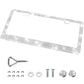 2 Pack Bling License Plate Frames for Women, Sparkly Rhinestone Diamond Car Accessories with Glitter Crystal Caps (Black)