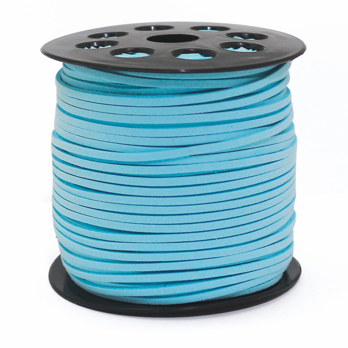 FQTANJU 100 Yards Suede Cord, 2.65mm Flat Faux Leather Cord with Roll Spool Beading Craft Thread for Necklaces, Bracelets, Jewelry Making, Beading and DIY Handmade Crafts (Light Brown)