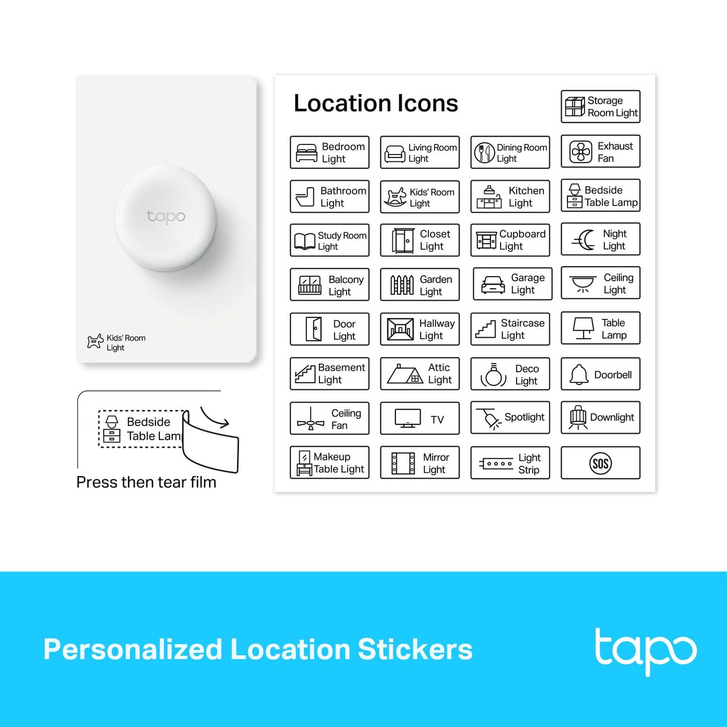 Tapo TP-Link Smart Button | Wireless Remote Dimmer Switch | 3-Way Control | Tap & Rotate HUB Required | 1+ Year Battery Life