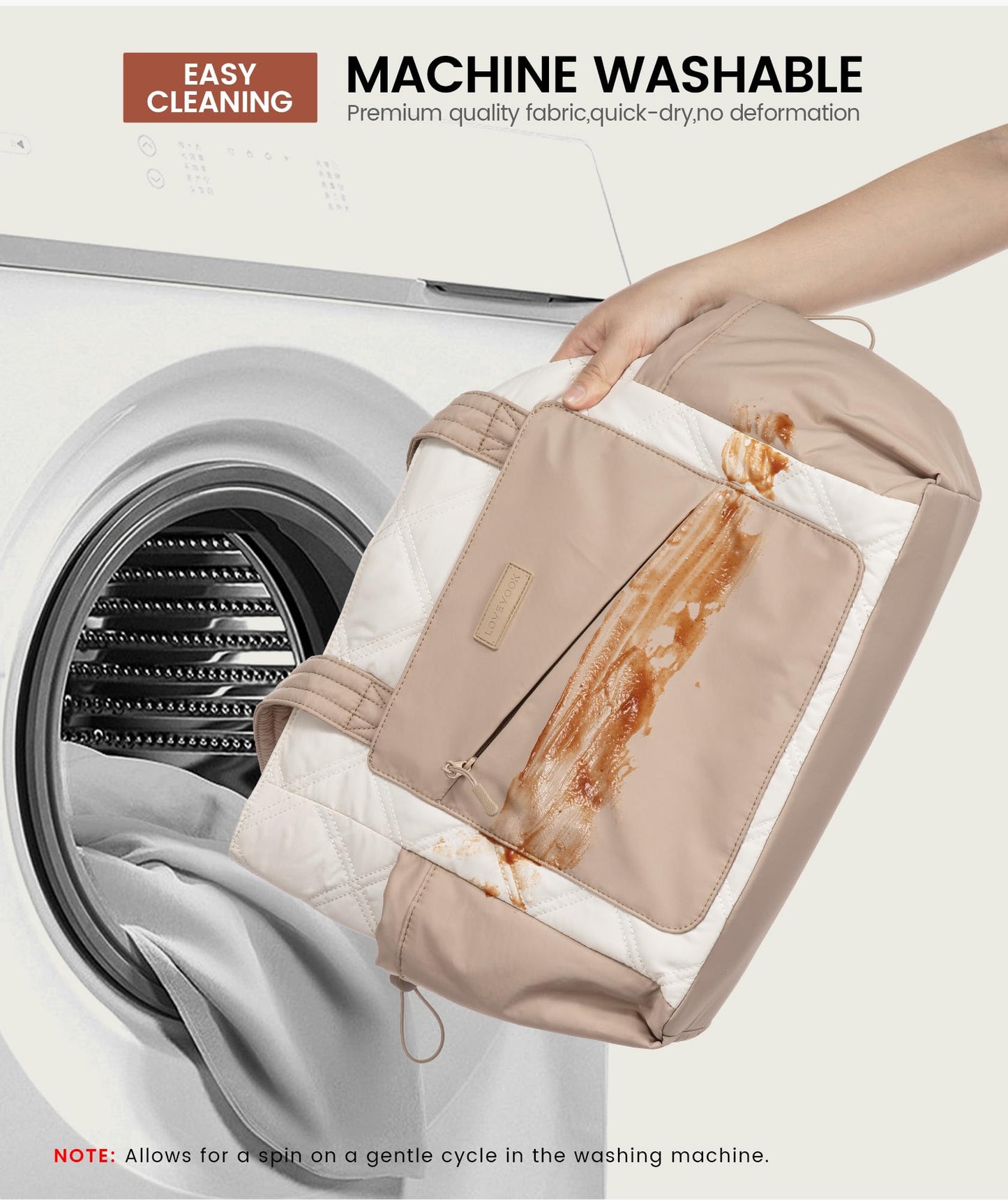 LOVEVOOK Tote Bag for Women, Puffer Bag and Work Bags with Zipper for Travel, Daily, School, Quilted Nurse Shoulder, 2pcs