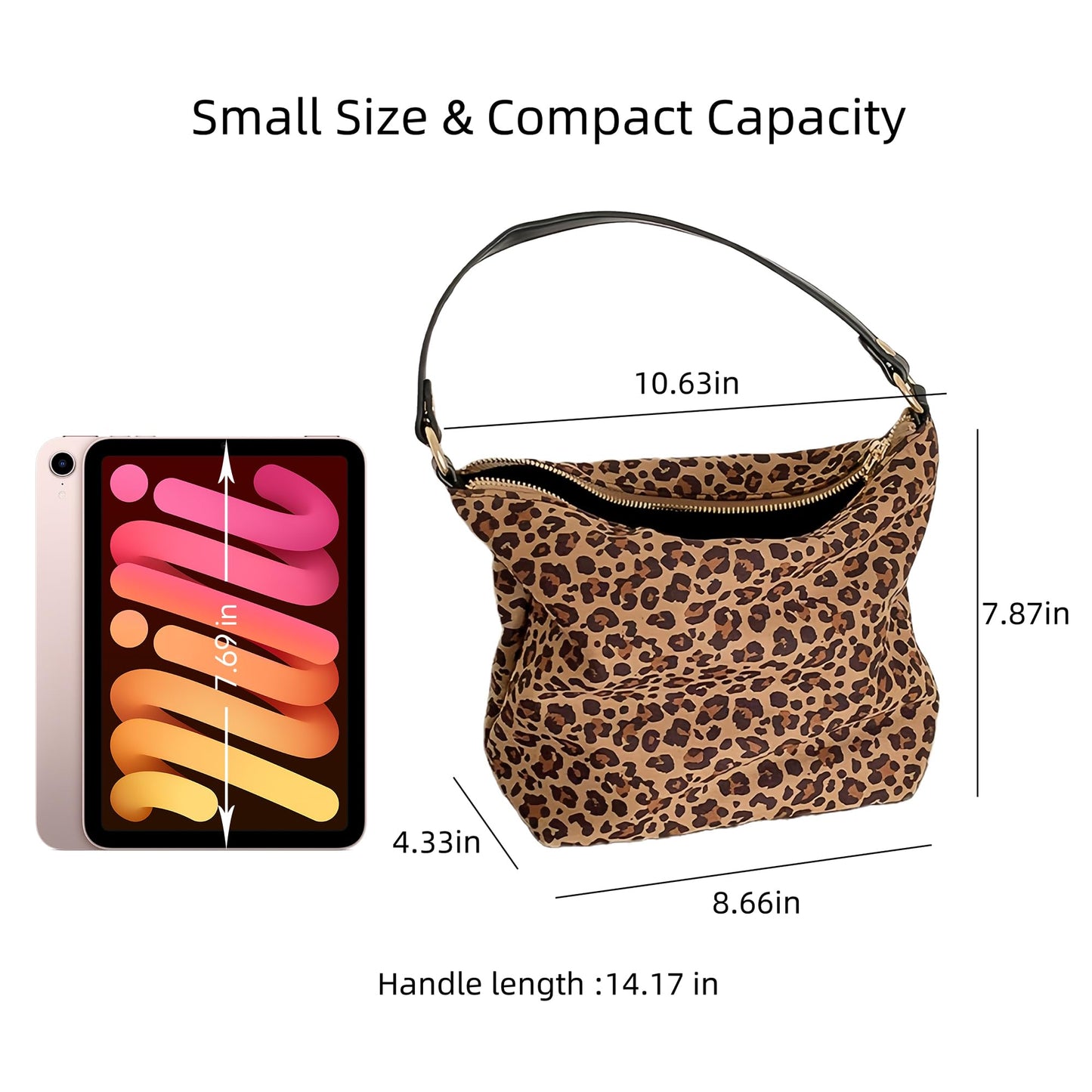 buyborgood Women's Suede Top Handle Crossbody Bag Leopard Print Purse Animal Small Handbag (Brown Cheetah)