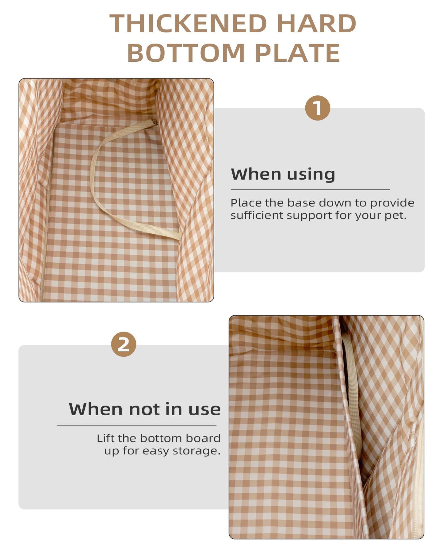 ONECUTE Dog Purse Carrier for Small Dogs Rabbit cat with Large Pockets, Cotton Bag, Dog Carrier Soft Sided, Collapsible Travel Puppy Carrier (Beige, 13.6" L x 6.5" W x 10" H)