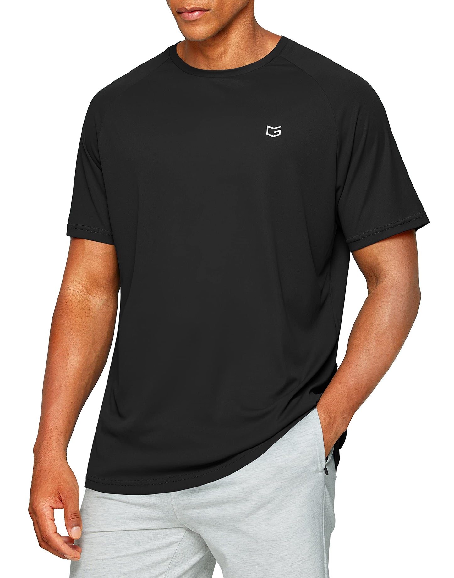 Men's Dry Fit Short Sleeve T-Shirt Crewneck Lightweight Tee Shirts for Men Workout Athletic Casual