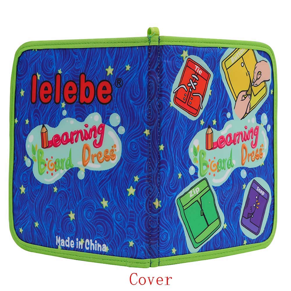 Kghios Montessori Toys Materials for Toddlers BusyBoard,Busy Board Learn to Dress Board Early Learning Basic Life Skills - Zip, Snap, Button, Buckle, Lace & Tie Educational Tools Preschool Learning