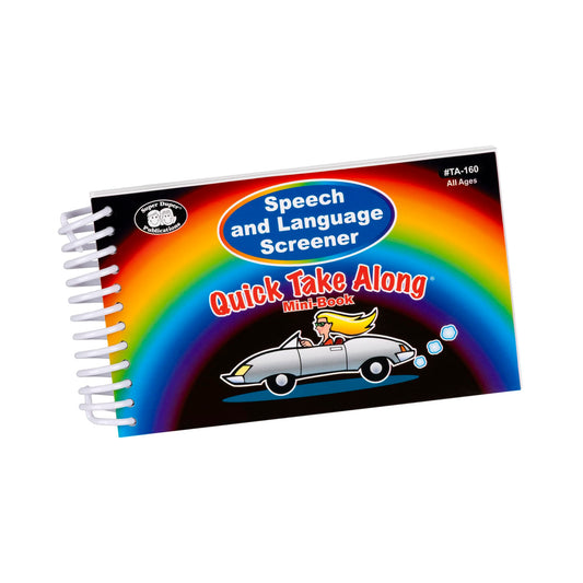 Super Duper Publications | Speech and Language Screener Quick Take Along® Mini-Book | Educational Learning Resource for Children