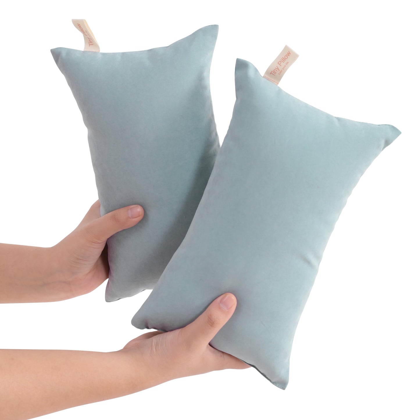 NTBAY Tiny Pillows, Down Alternative 7"x11" Microfiber Mini Pillows for Travel, Pets, Soft Machine Washable Small Pillow for Neck, Wrist, Lumbar and Knee, Sea Green