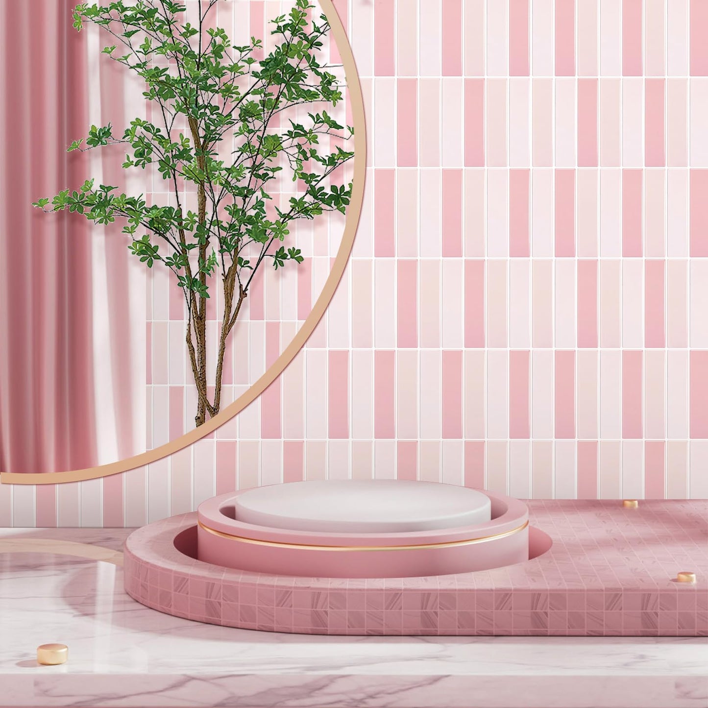 AdoDecor Peel and Stick Tile，New Upgrade Thicker Design Self Adhesive 12" x 12" Large Premium Peel and Stick Backsplash for Kitchen,Bathroom, Living Room, RV Etc（10-Sheet）.