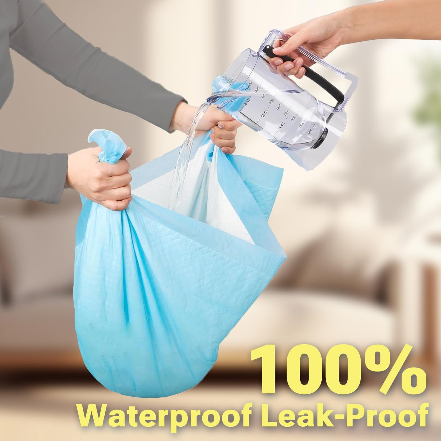 Clean Spaces Super Absorbent Puppy Pads 28"x34" 50 Count, Quick Drying Dog Training Pee Pads, Disposable Underpads for Baby and Adults