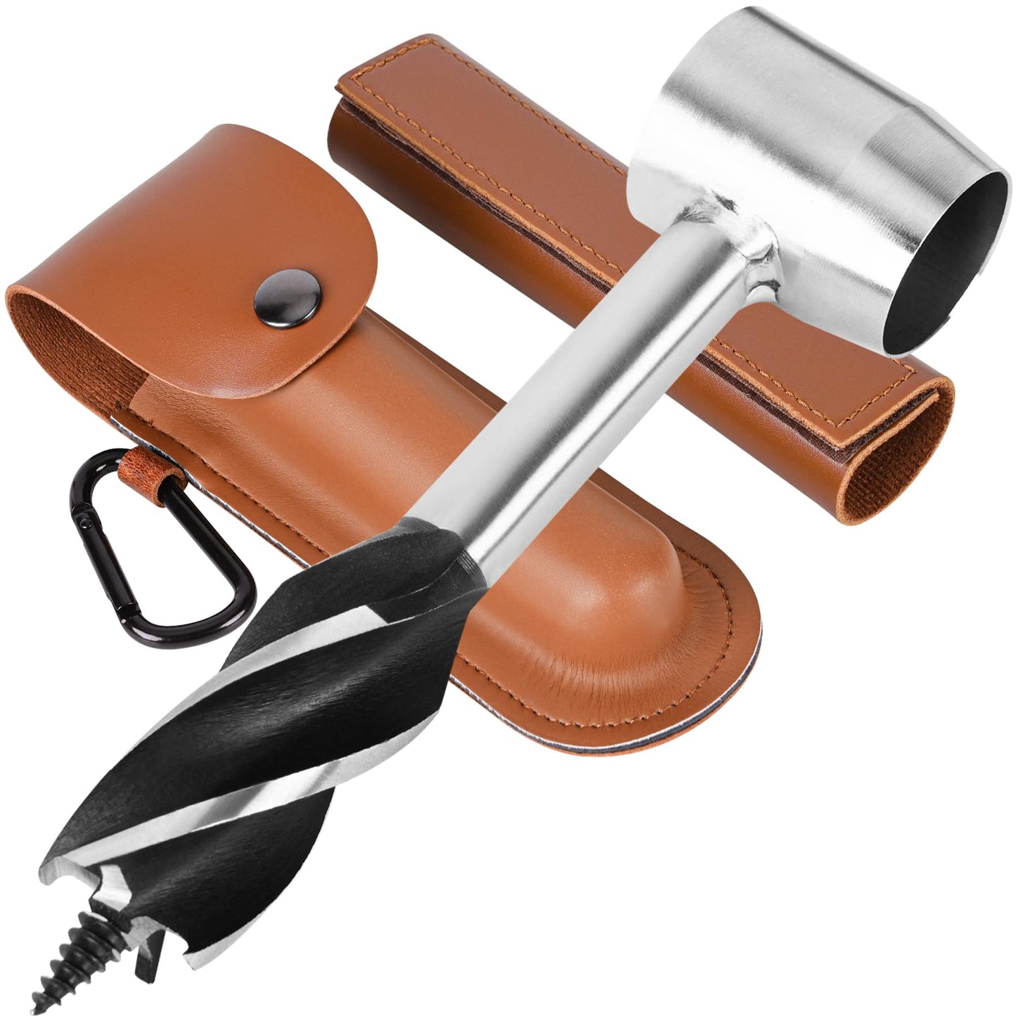 Bushcraft Hand Auger Wrench Bushcraft Gear and Equipment Settlers Wrench Survival Tools Scotch Eye Wood Auger Drill Peg and Manual Hole Maker Multitool for Outdoor Backpacking Camping Bushcrafting