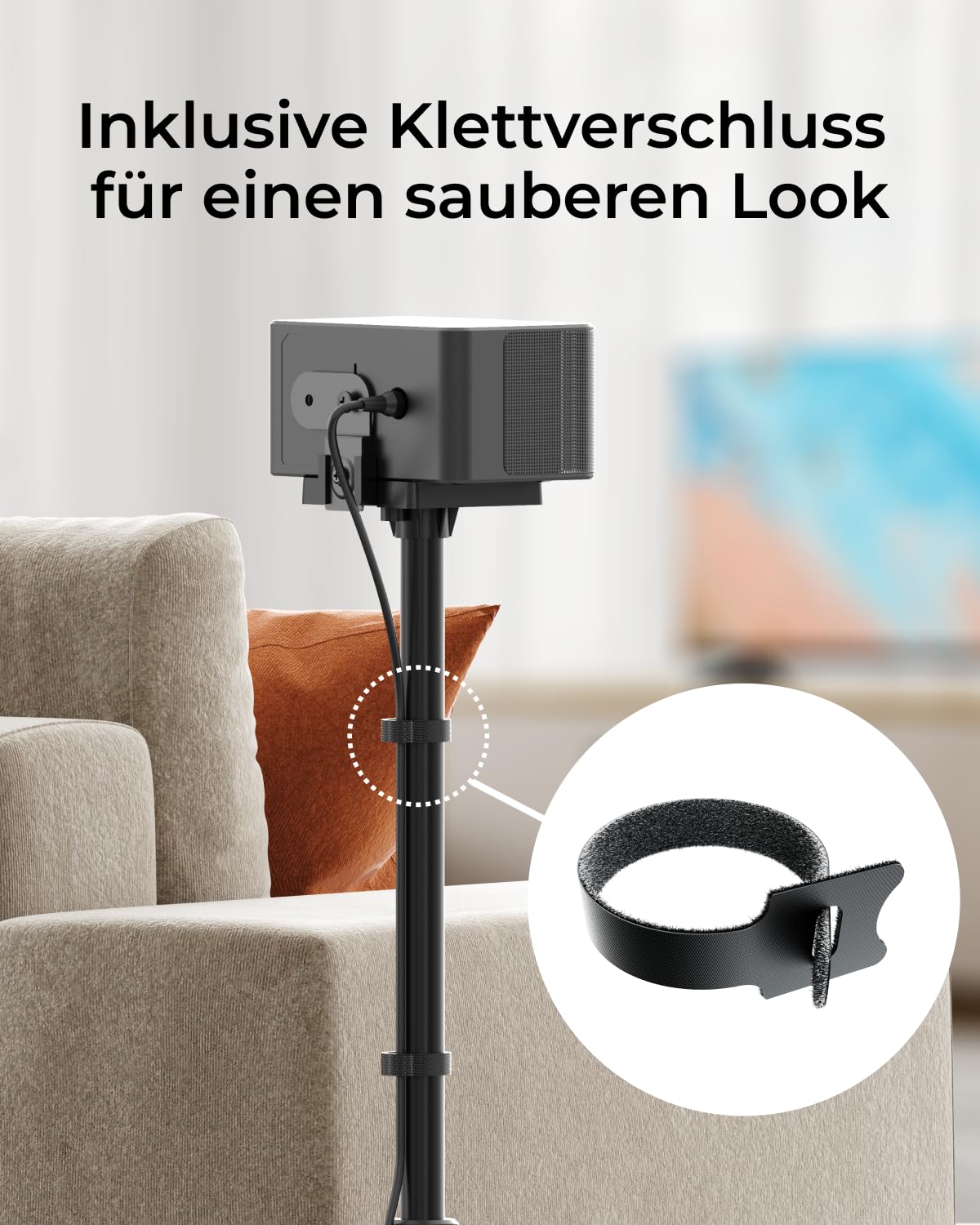 ULTIMEA Speaker Stands Pair, Height Adjustable Speaker Stand, Extends 24.4" to 36.6", Holds 6.6 lbs, Compatible with Most Brands & ULTIMEA Poseidon, Aura Series Surround Sound Speaker, Steady 310