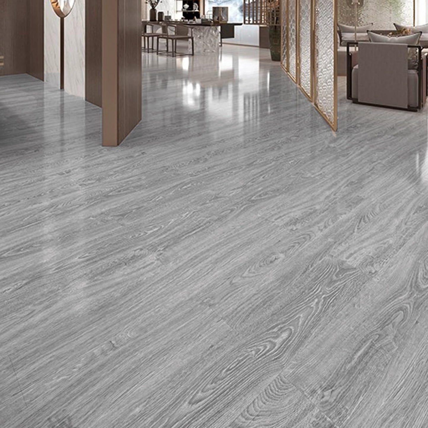 AKOLAFE 40 Sheet Vinyl Flooring 12 x 12 Peel and Stick Floor Tile Waterproof Clearance Vinyl Floor Tiles Wood Grey Self Adhesive Floor Tiles Sticky Laminate Flooring for Bathroom Kitchen Basement RV
