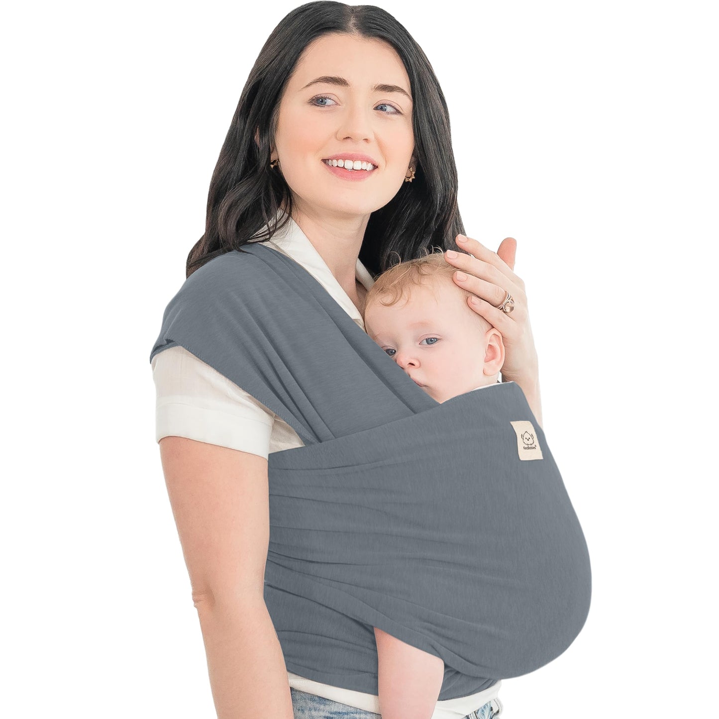 KeaBabies Baby Wrap Carrier - All in 1 Original Baby Carrier Newborn to Toddler Sling, Easy to Wear, Hands Free Bonding, Lightweight, Breathable Infant Wraps (Classic Gray)