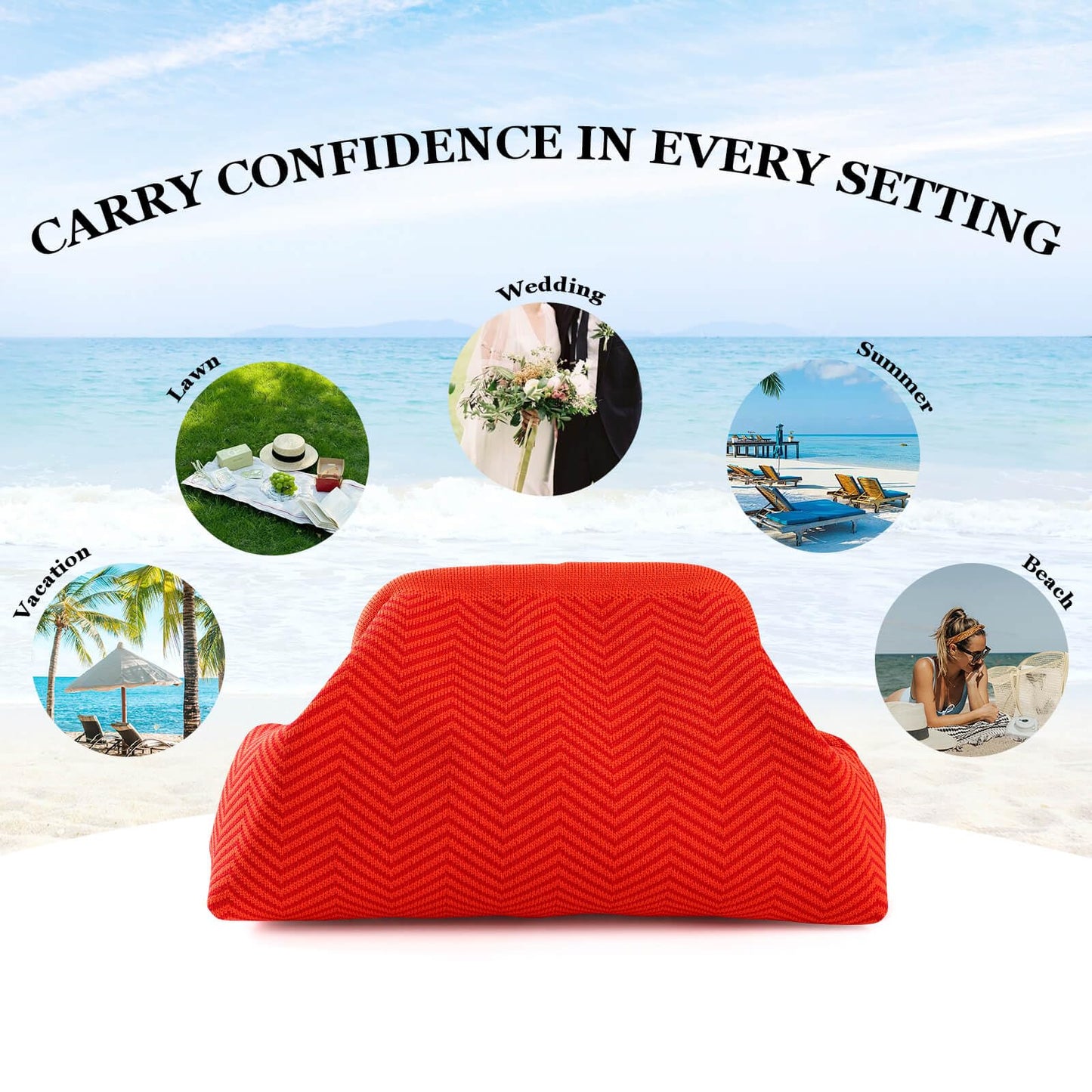 Wrorou Woven Dumpling Bags for Women Pink and Green Purse Colorblock Clutch Crochet Purses Handbags Summer Beach Clutch 2025