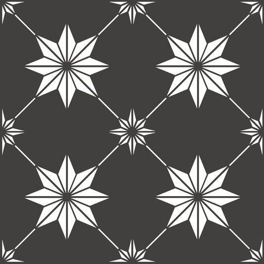 FloorPops Rigel Peel & Stick Floor Tiles, Black