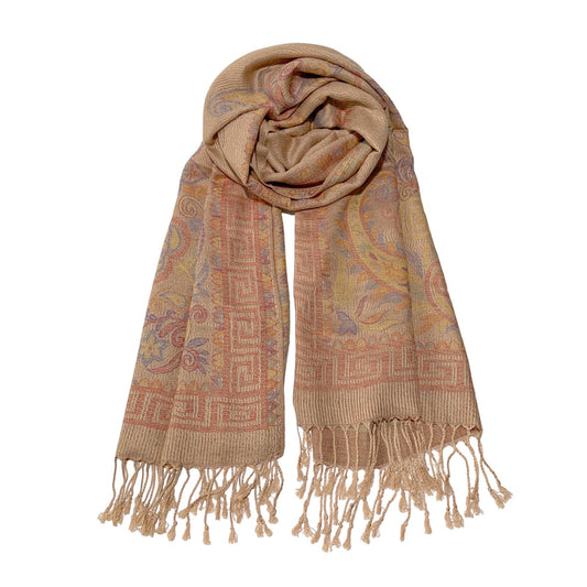 Pashmina Scarf for Women Shawls and Wraps Reversible Paisley Vintage Jacquard Soft Silky Rave Scarves Men