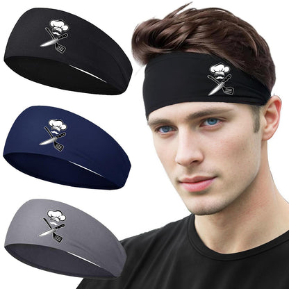 3pcs Sweat Bands Headbands Men Sport Headbands for Men Sweatbands Workout Headbands Women Cooling Skull Running Head Sweat Bands