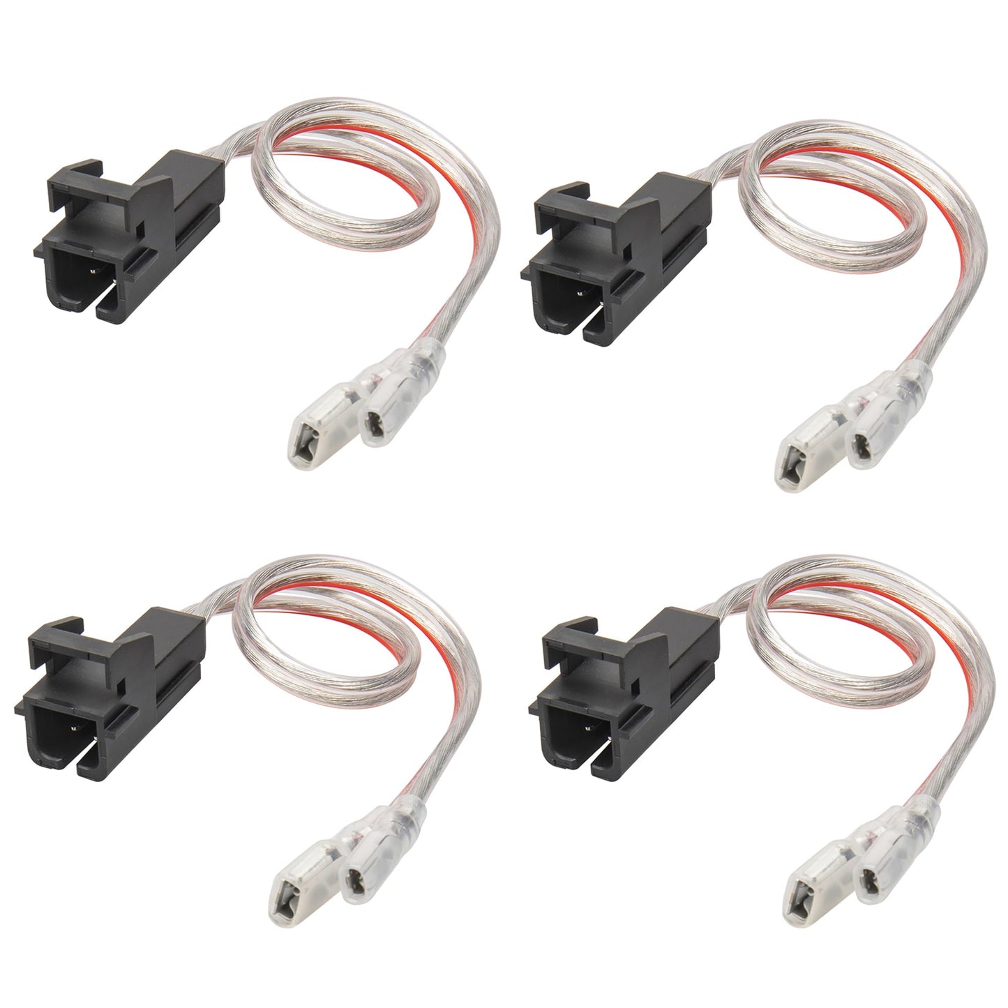 RED WOLF Door Speaker Wiring Harness Replacement for Chevy GMC Silverado Sierra 1995-2009, Buick 1995-2006, Cadillac 1988-1999 Install Aftermarket Audio Speaker Wire Cable 4 PCS