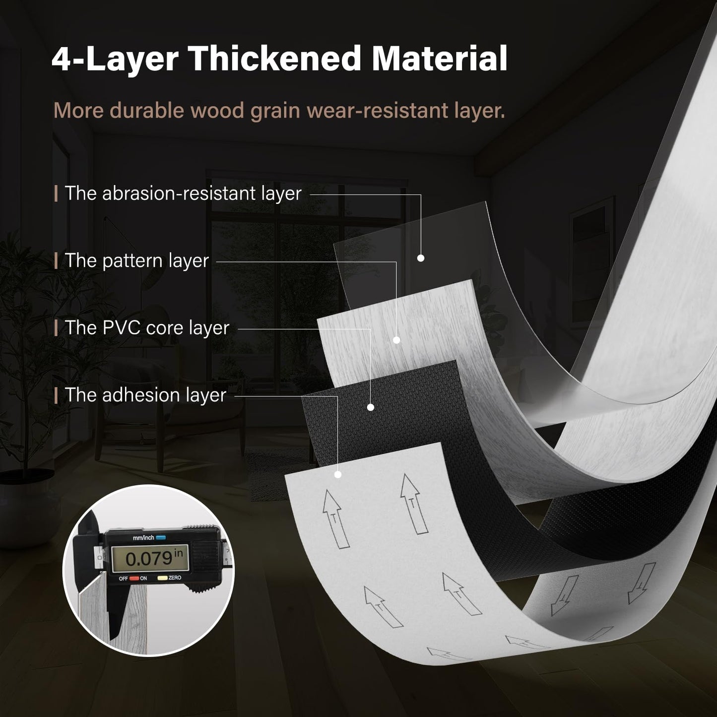 Peel and Stick Floor Tile, INMOZATA Self Adhesive Vinyl Plank Flooring Tile Wood Grain Look 36-Pack 54 Sq.Ft Waterproof Tile Sticker for Bedroom, Living Room, Kitchen, RV(Light Gray)