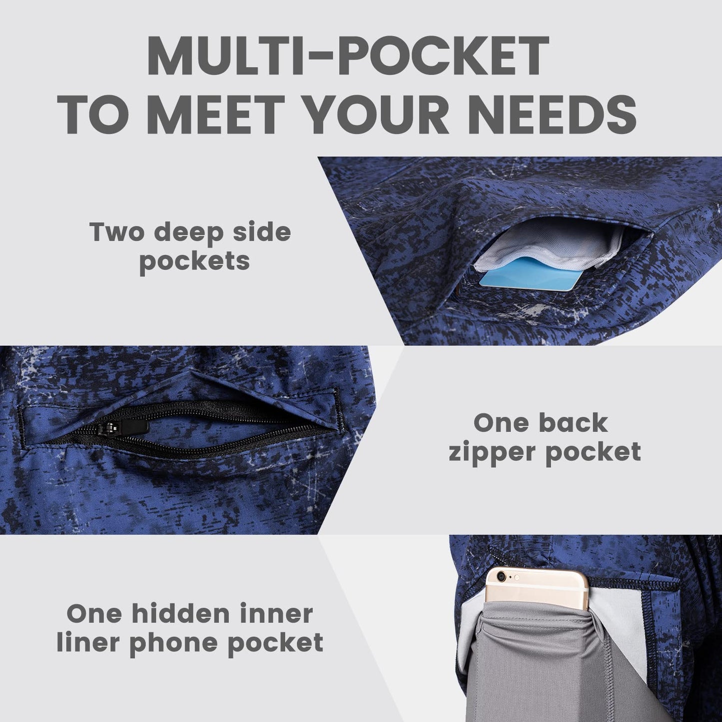 maamgic Gym Shorts for Men 7 inch Inseam with Liner Stretch 2 in 4 Workout Shorts Men Quick Dry Athletic Running Shorts Large Dark Blue