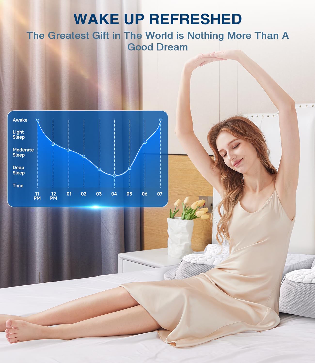 SUPA MODERN Cooling Cervical Neck Pillow for Sleeping, Contour Cool+ Side Sleeper Pillow for Adults, Ergonomic Memory Foam Orthopedic Neck Pain Relief, Stomach Sleeping with Luxury Cool Cover