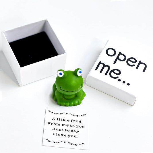 I Love You Gift, Frog Gift, Gift For Boyfriend, Gift For Girlfriend, Frog Keepsake, Matchbox Gift, Valentine's Day Gift for Her.