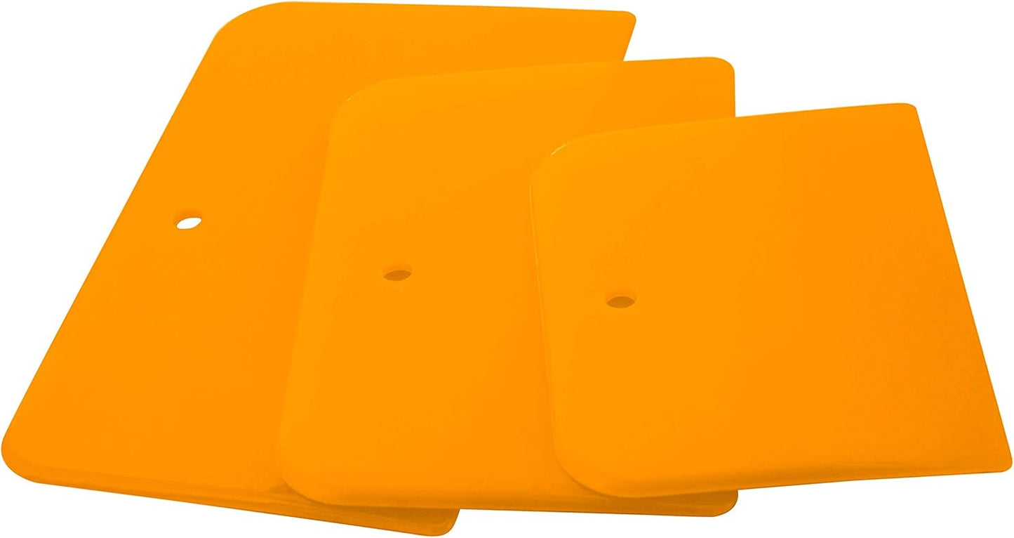 Custom Shop 4, 5, & 6 Inch Plastic Body Filler Spreader Tools for Automotive Body Fillers, Putties, Glazes, Epoxy Resin, Caulk, Glues - Plastic Spreader Tool Variety Pack