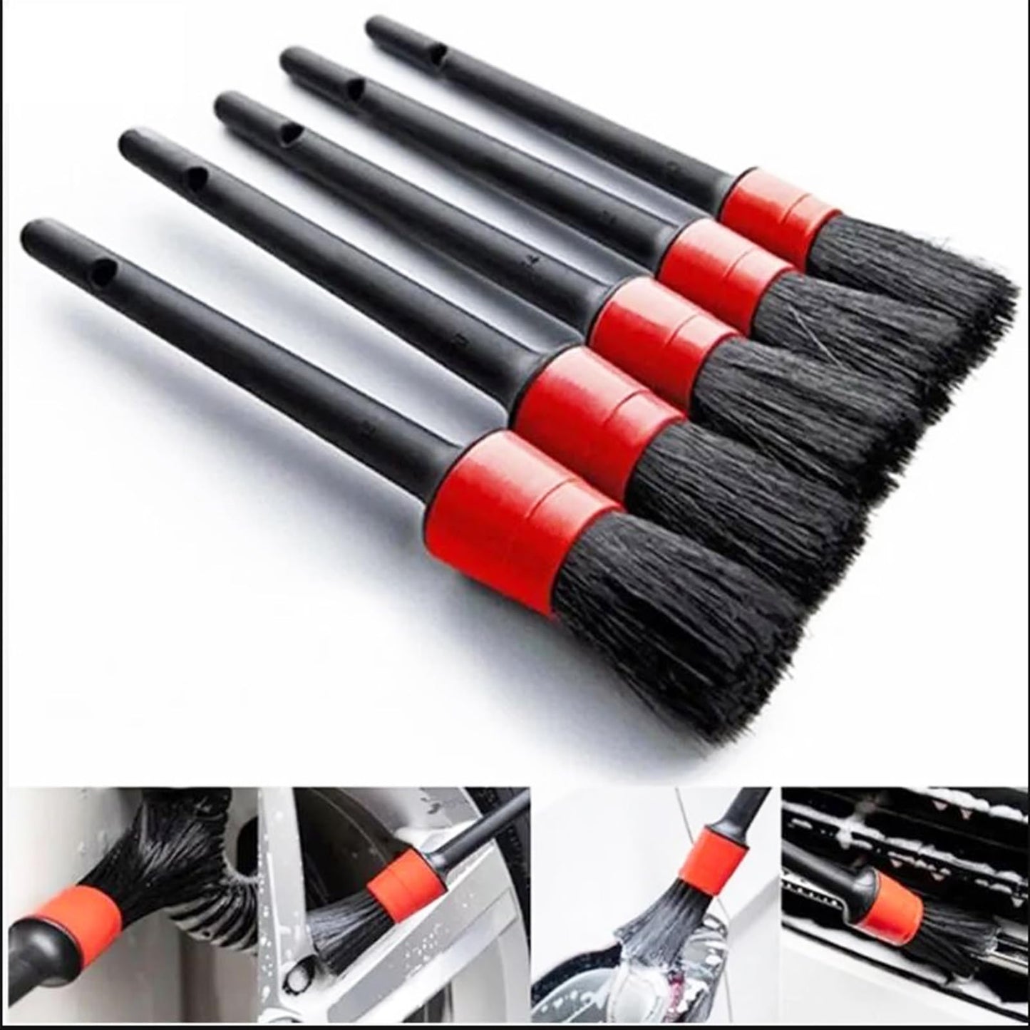 LVSENLIN 10pcs Auto Car Detailing Brush Set,Car Interior Cleaning Kit,Including 5pcs Car Detailing Brushes, 3pcs Wire Brush and 2pcs Different Soft Bristle dusting Brush for car Interior.