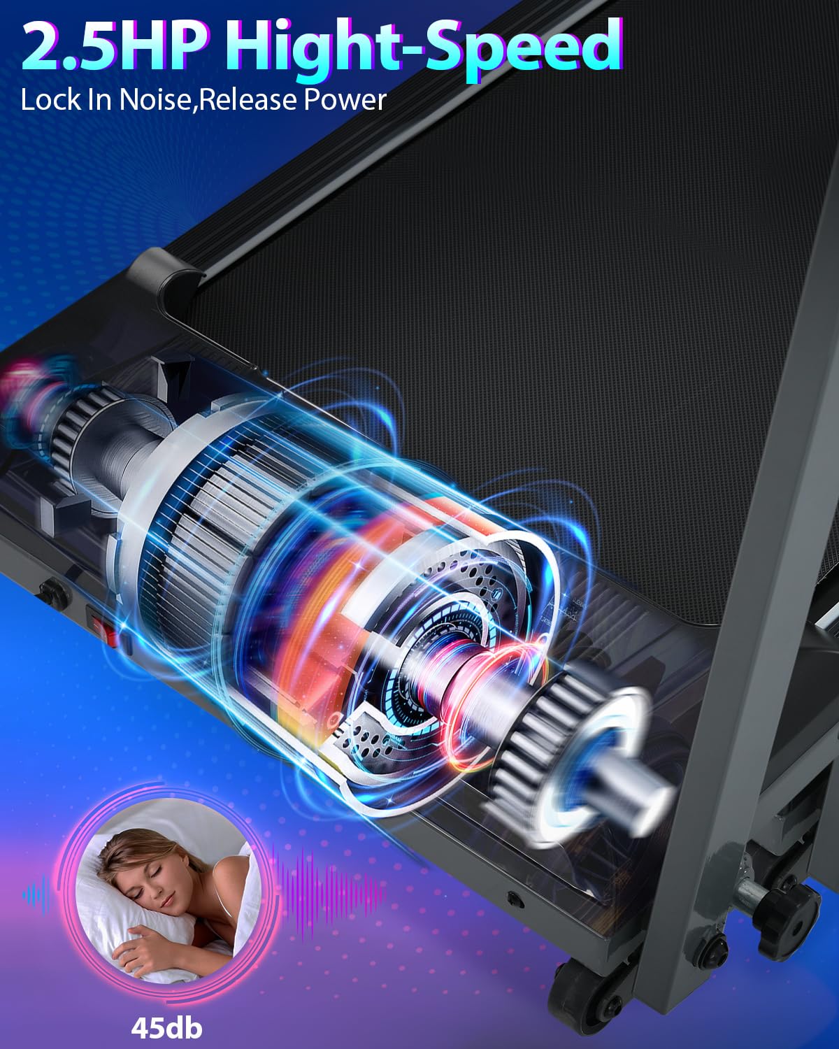 Merax Treadmills, 2.5HP Incline Foldable Treadmill for Home Office, 300 LBS Capacity Electric Walking Running Machine with 15.6" Wide Belt, Walking Pad Treadmill with Handle Bar