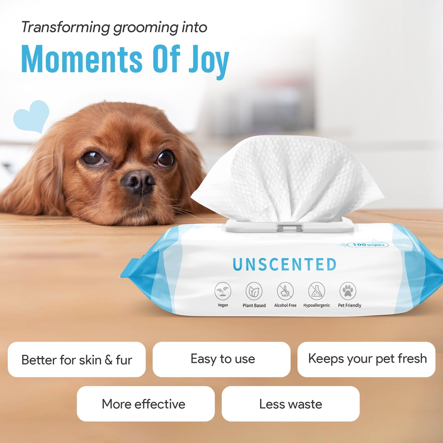 Petazy 400 Dog Wipes for Paws and Butt Ears Eyes | Organic Pet Wipes for Dogs | Unscented Dog Wipes Cleaning Deodorizing | Extra Thick Paw Wipes for Dogs Cats Pets | Bonus Glove Wipes Included