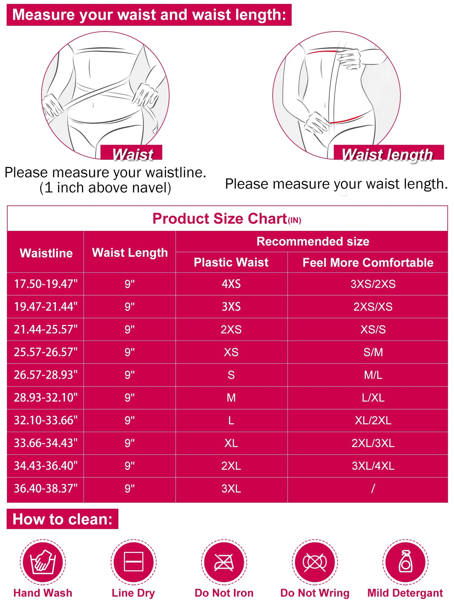 Atbuty Short Torso Waist Trainers Cincher Corset Underbust Body Shaper Latex Sport Girdle (Beige (9'' Short Torso, 9 Steel Bones), 2XS)