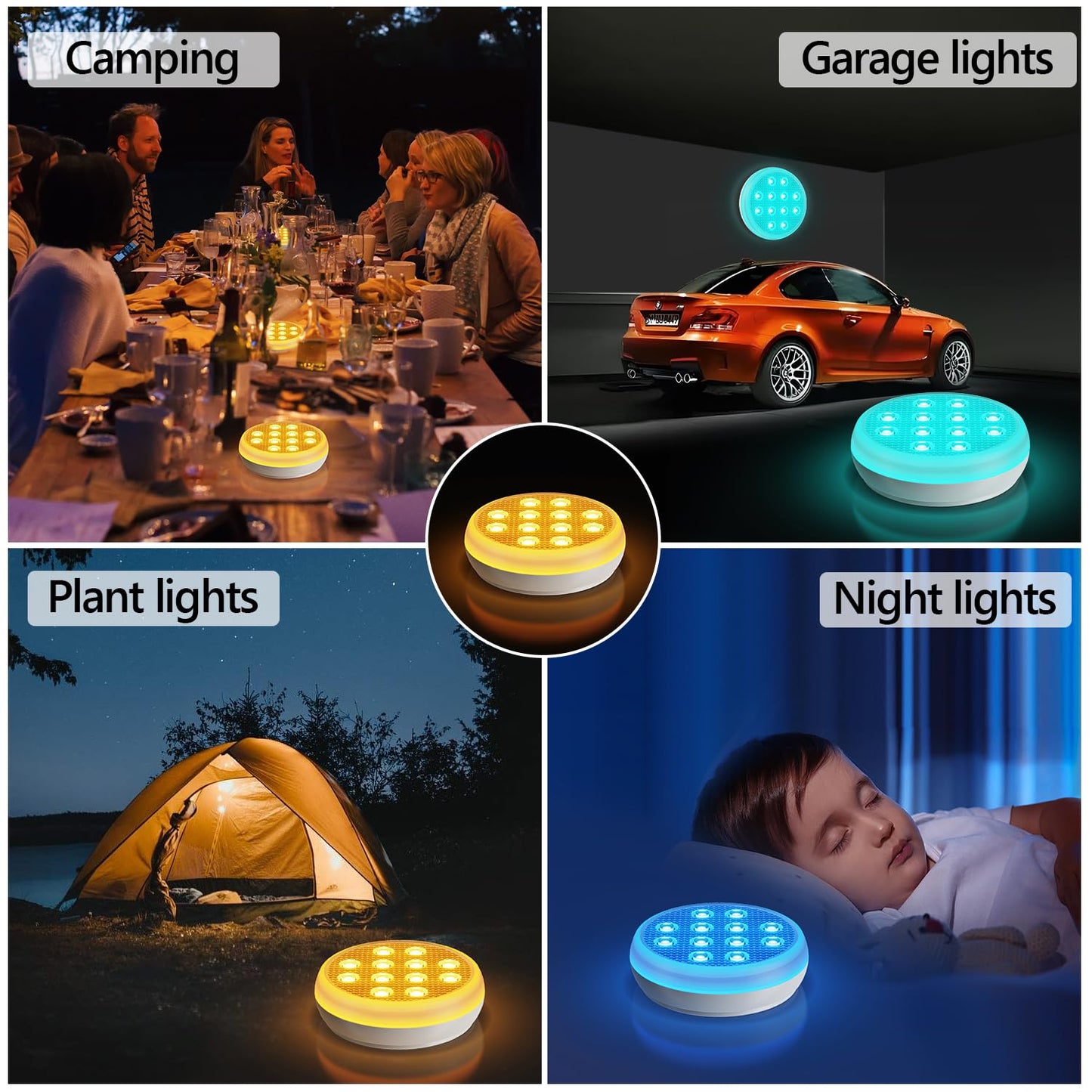 QOLNBY Rechargeable Pool Lights Submersible LED Lights with Remote, IP68 Waterproof Underwater Lights,16 Color Changing Floating Light with Magnet, Suction Cups for Pool,Pond,Party (2-Pack)